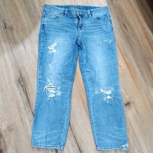 White House Black Market distressed jeans size 4